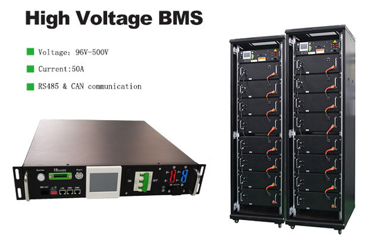 96S BMS Batteriemanagementsystem Lifepo4 BMS 120V 144V 192V 240V 384V 480V 50A Relais BMS mit RS485 CAN Kommunikation