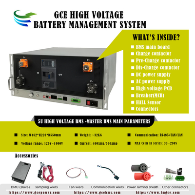 160S512V 400A Hochspannung BMS Lithium BMS Batteriemanagementsystem BMS für BESS UPS Solar LiFePo4 Lithium Batterie ESS