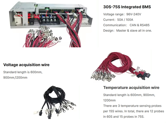 GCE integriertes BMS Batterie-Management-System 75S 240V 100A BMS mit dem GOODWE SOFAR GROWATT DEYE Inverter vergleichbar