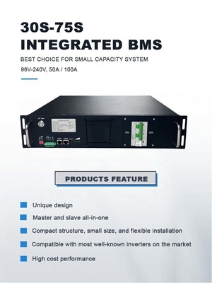 Hochspannungs-BMS 75S 240V 50A integrierte BMS mit Parallelfunktion für Lithiumbatterie-Pack Energielösung für BESS