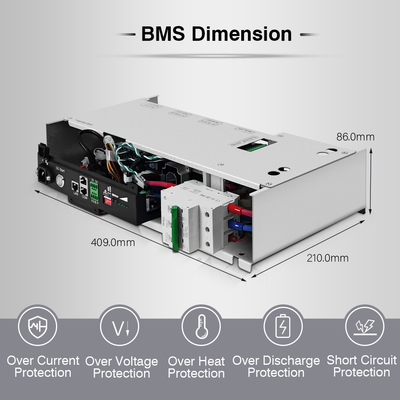 GCE 60S 192V 50A Integriertes BMS Schutz-Lithiumbatterie-BMS mit Relais für UPS und Solarenergie-Speichersystem