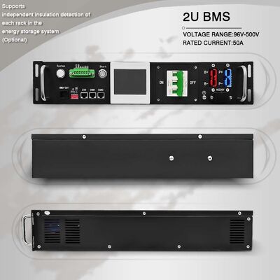 High Voltage Slave BMU 2U 19 Zoll Rack Cell Monitoring Unit LiFePO4 BESS ESS CAN RS485 Aktive Passive Balance BMS