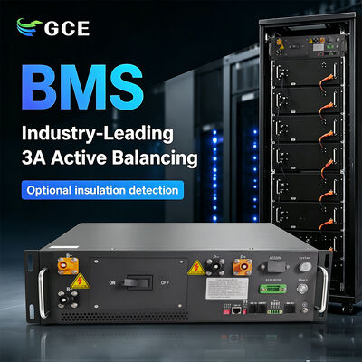 3U Hochspannungs-Rack BMS 176S 563.2V 125A für Solar-PV-Speicher, UPS-Support und Mikrogrid unterstützt Parallelbetrieb, externes HMI, RS485/CAN/Ethernet, CE-zertifiziert
