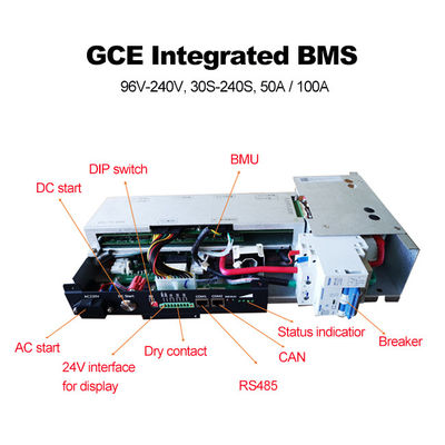 75S UPS Integriertes BMS, 240V 50A Master Slave BMS mit Relais